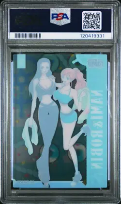 ONE PIECE STAMPEDE NAMI ROBIN CLEAR CARD COLLECTION GUM BOX TOPPER PSA 8 POP 2 - Image 2