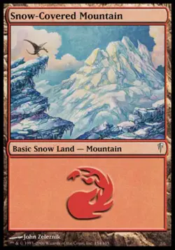 Snow-Covered Mountain -Foil Light Play MTG Coldsnap - Image 1