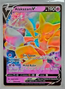 ALAKAZAM V SWSH083 SWSH Black Star Promos Pokemon card - Promo Half Art NM - Image 1