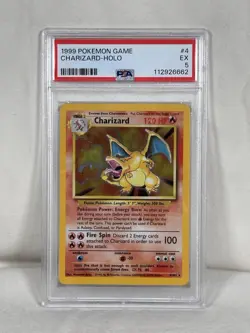 1999 Pokemon Charizard Holo Base Set Unlimited Card 4/102 PSA 5 - Image 1