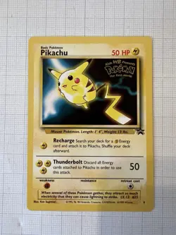 1999 Pokemon Pikachu Black Star The First Movie promo card Excellent - Image 1