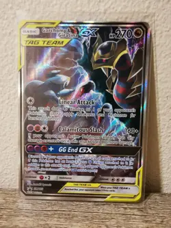 Pokemon Garchomp & Giratina GX SM193 Sun Moon Tag Team Holo - Image 1