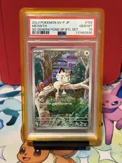 PSA 10 Meowth 192/SV-P Starter Deck Generations Promo Japanese Pokemon Card - Image 1