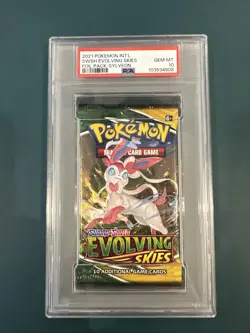 PSA 10 Pokemon Evolving Skies Booster Pack Sylveon Artwork Sealed 2021 - Image 1