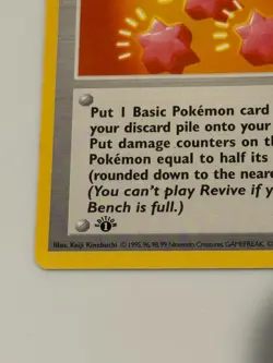 1st Edition Revive Pokemon TCG Base Set 1999 WOTC 89/102 LP - Image 3
