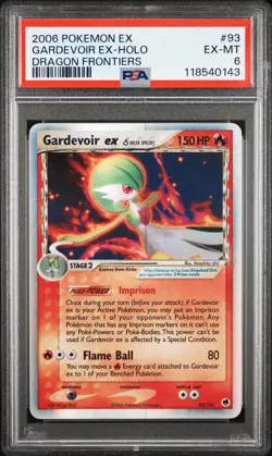 2006 POKEMON EX DRAGON FRONTIERS #93 GARDEVOIR EX-HOLO PSA 6 - Image 1