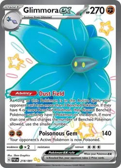Glimmora Ex 218/091 Full Art Shiny Ultra Rare - Paldean Fates - Pokemon TCG NM - Image 1