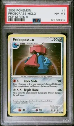 PSA 8 NM-MT Probopass Holo 2008 Pokemon POP Series 8 #4 - Image 1