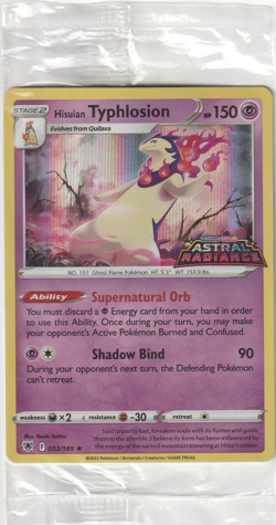 Pokemon TCG Holo Typhlosion Astral Radiance Promo 52/189 Sealed - Image 1