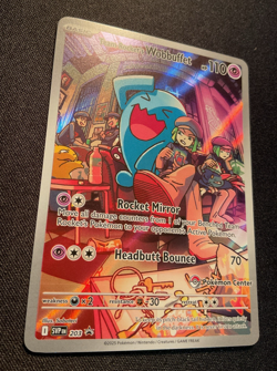 Pokemon TCG Team Rocket's Wobbuffet SVP 203 Pokemon Center Exclusive Promo - NM - Image 2