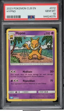 2023 Pokemon TCG Classic Collection - #012 HYPNO - PSA 10 GEM MINT - Image 1