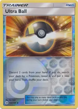 Pokemon - Ultra Ball - 135/149 - Uncommon - Reverse Holo - Sun & Moon Base Set - - Image 1