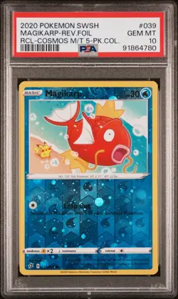 PSA 10 Magikarp 039/192 Rebel Clash Cosmos Holo Promo TRIPLE SWIRL Pop 38 - Image 1