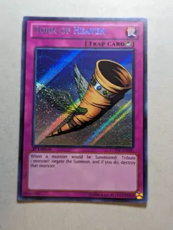 Yugioh Horn of Heaven LCYW-EN090 Secret Rare 1st Ed NM - Image 1