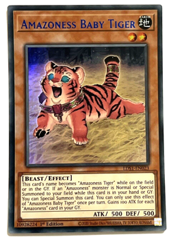 YuGiOh! - Amazoness Baby Tiger (Blue) - LDS1-EN023 1st Edition Ultra Rare - Image 1