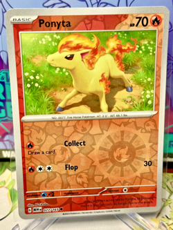 Ponyta 077/165 LP Pokemon Card | SV: Scarlet & Violet 151 Reverse Holo - Image 1