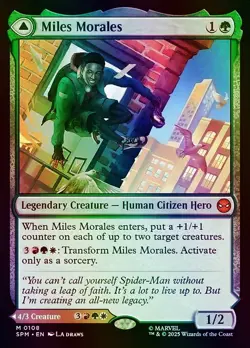 Miles Morales M Marvel's Spider-Man NM MTG Foil - Image 1