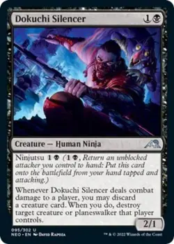 Dokuchi Silencer -Foil Near Mint MTG Kamigawa: Neon Dynasty - Image 1