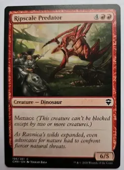 MTG Magic The Gathering Card Ripscale Predator Creature Dinosaur Red Commander - Image 1