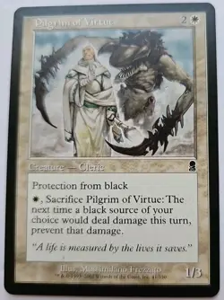 MTG Magic The Gathering Card Pilgrim of Virtue Creature Cleric White Odyssey - Image 1