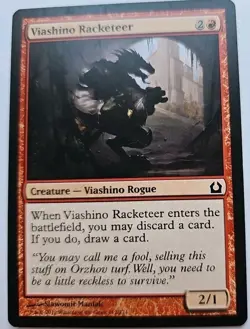 MTG Magic The Gathering Card Viashino Racketeer Creature Viashino Rogue Red - Image 1