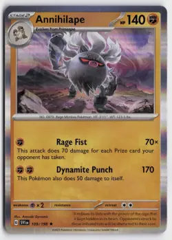Pokemon Annihilape 109/198 Holo Rare SV01: Scarlet & Violet Base Set NM - Image 1