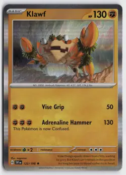 Pokemon Klawf 122/198 Holo Rare SV01: Scarlet & Violet Base Set NM - Image 1