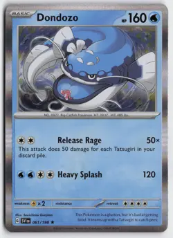 Pokemon Dondozo 061/198 Holo Rare SV01: Scarlet & Violet Base Set NM - Image 1