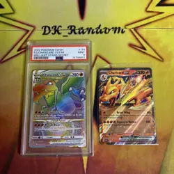2022 POKEMON SWORD & SHIELD BRILLIANT STARS #174 FULL ART CHARIZARD VSTAR PSA 9 - Image 1