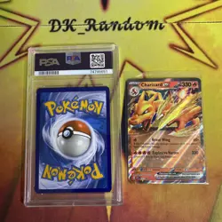 2022 POKEMON SWORD & SHIELD BRILLIANT STARS #174 FULL ART CHARIZARD VSTAR PSA 9 - Image 3