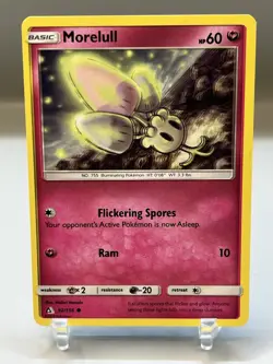 Pokemon Double Print Misprint Error Morelull 92/156 Sm-Ultra Prism Regular - Image 2