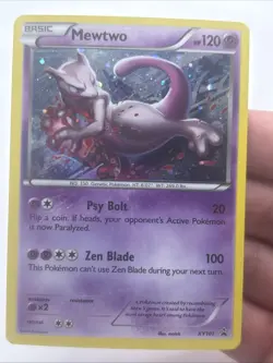 POKEMON BLACK STAR PROMO MEWTWO XY101 HOLO FOIL MP/LP - Image 1