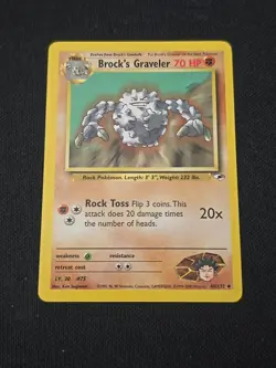Brock's Graveler 040/132 Gym Heroes Regular WOTC Vintage 2000 Pokemon TCG LP - Image 1