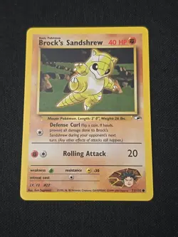 Brock's Sandshrew 071/132 Gym Heroes Regular WOTC Vintage 2000 Pokemon TCG LP - Image 1