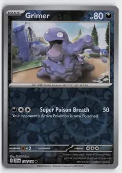 Pokemon Grimer 126/198 Reverse Holo Common SV01: Scarlet & Violet Base Set NM - Image 1