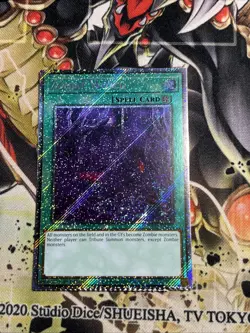 Zombie World Yugioh RA03-EN205 PSR CRIMP MISPRINT Platinum Secret Rare NM - Image 1