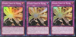 Exxod Fires of Rage INFO-EN068 The Infinite Forbidden 1st Ed (x3) Yugioh Card - Image 1