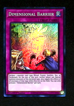 Dimensional Barrier - RA01-EN072 - Super Rare - 1st Edition Yugioh - Image 1