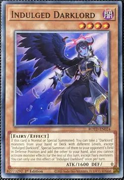 Indulged Darklord ROTD-EN024 Rise of the Duelist 1st Edition - Yugioh Card - Image 1