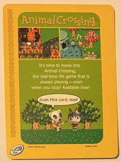 Animal Crossing e-Reader Card - Nintendo 2002 - GCN GBA Gamecube Gameboy Advance - Image 1