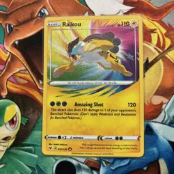 Pokemon TCG Raikou Vivid Voltage Holo Card 050/185 Amazing Rare NM/M Condition - Image 1
