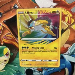 Pokemon TCG Raikou Vivid Voltage Holo Card 050/185 Amazing Rare NM/M Condition - Image 3