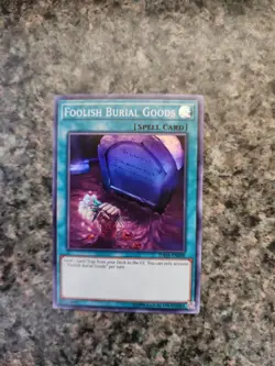 Yu-Gi-Oh Card - DASA-EN058 - FOOLISH BURIAL GOODS (super rare holo) - NM y20 - Image 1