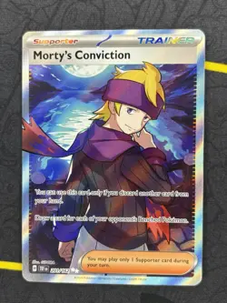 Morty's Conviction 201/162 - Temporal Forces Full Art Rare Pokemon Card - NM - Image 1