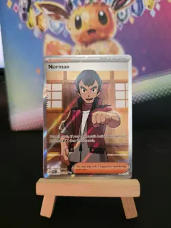 Pokemon Card Norman 237/182 Ultra Rare Holo Trainer Card Paradox Rift Near Mint - Image 1