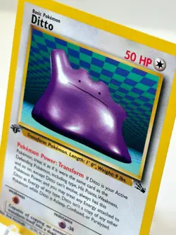 Ditto 18/62 Pokemon Card TCG 1st Edition Fossil Rare MP - Image 5