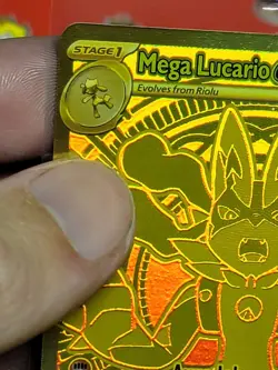 Mega Lucario EX Gold Rare Pokemon Card 188/132 Me01 Mega Evolution 2025 Nintendo - Image 4