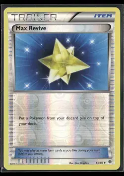 2016 Generations Set Pokemon Card 065 Max Revive Reverse Foil LP - Image 1