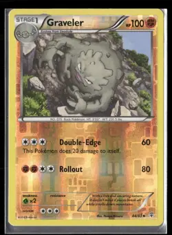 2016 Generations Set Pokemon Card 044 Graveler Reverse Foil LP - Image 1