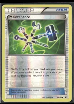 2016 Generations Set Pokemon Card 064 Maintenance Reverse Foil LP - Image 1